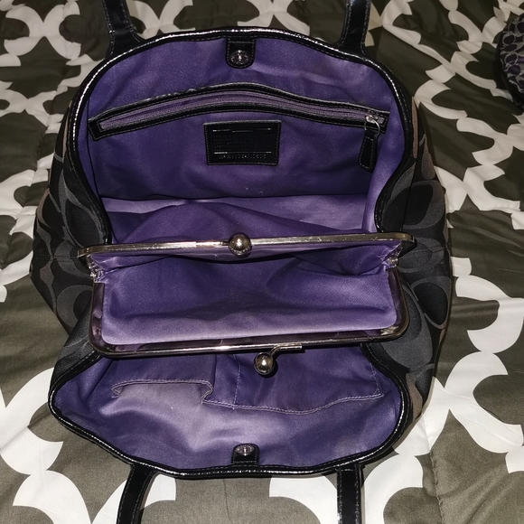 Authentic Coach logo canvas satchel - Picture 3 of 5